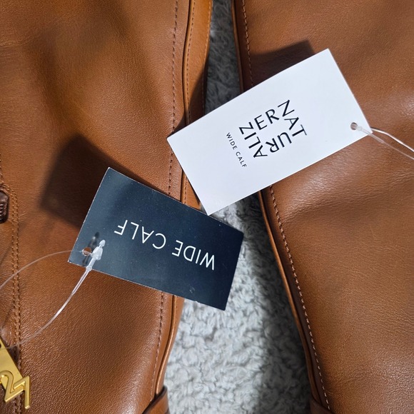 Naturalizer EDDA Wide Calf Knee High Riding Boots Leather Brown Womens 6M NEW - Picture 4 of 7